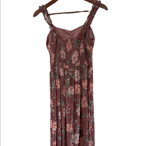 Long flower dress, size medium. Strapless - Picture 4 of 4